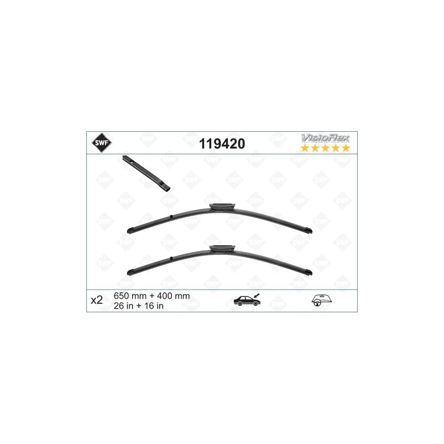 Swf Visioflex 119420 Wiper Blade For Renault Laguna