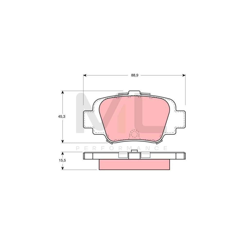 TRW Gdb1060 Brake Pad Set For Nissan Micra Ii Hatchback (K11) Not Prepared For Wear Indicator