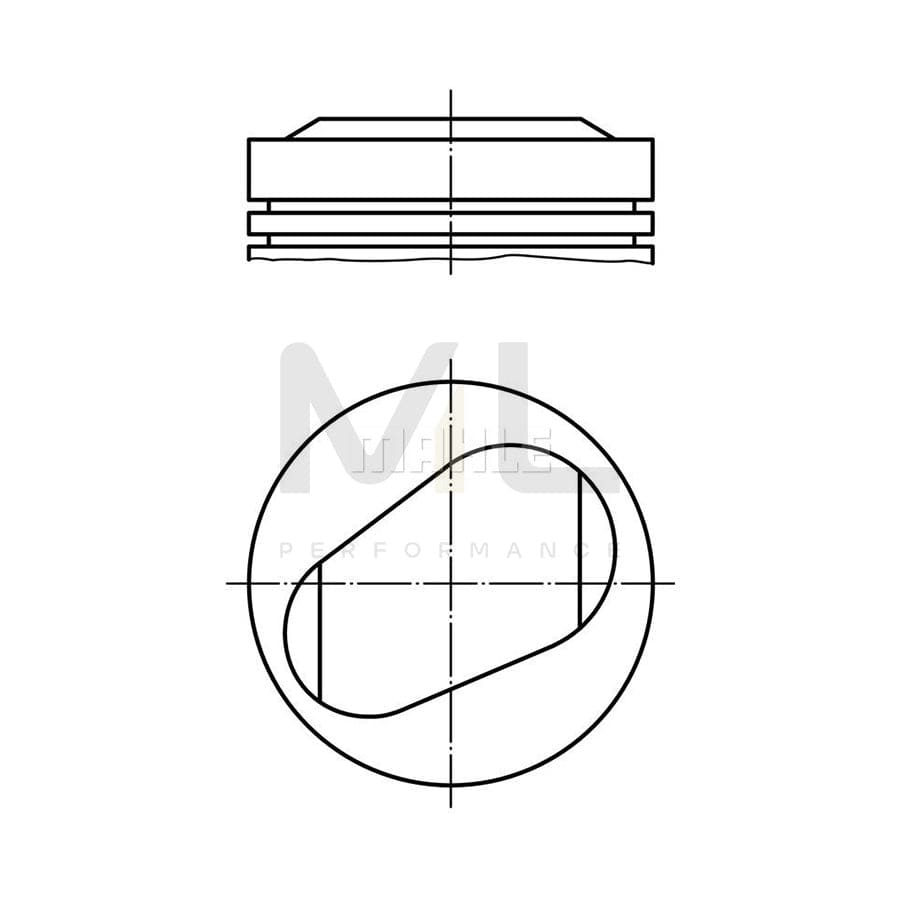 MAHLE ORIGINAL 039 71 00 Piston 78,0 mm, with piston rings | ML Performance Car Parts