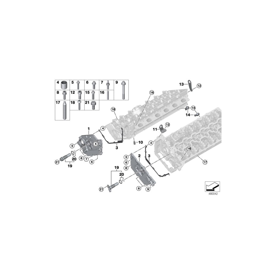 Genuine BMW 11148699006 G12 Timing Case Cover, Top Zyl. 1-6 (Inc. M760iX & M760LiX)