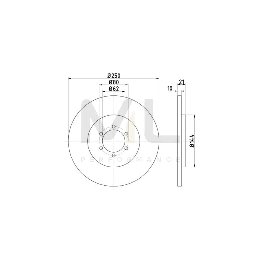 TEXTAR 92013600 Brake Disc Solid, without wheel hub, without wheel studs  - 1 piece