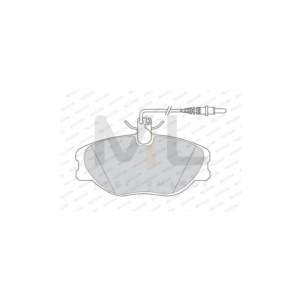 Ferodo Premier FDB1000 Brake Pad Set Incl. Wear Warning Contact, With Brake Caliper Screws