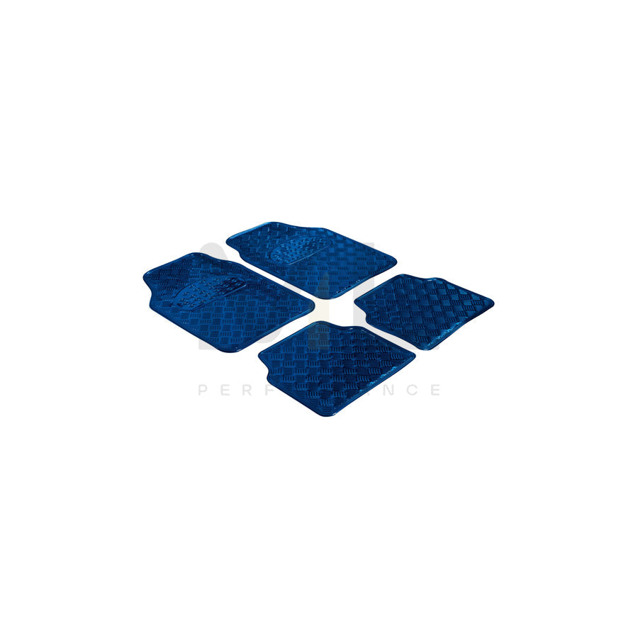 WALSER Universal fit 28022 Floor mat set Elastomer, Front and Rear, Quantity: 4, Blue