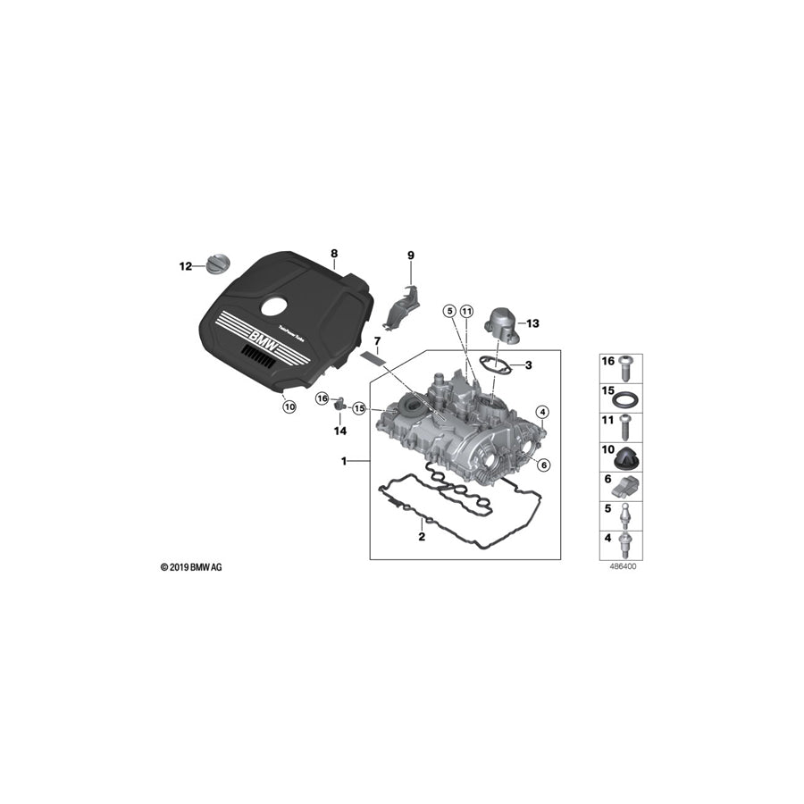 Genuine BMW 11148672164 F46 F48 Cover For High-Pressure Pump (Inc. 220i, X1 20i & X2 20i)