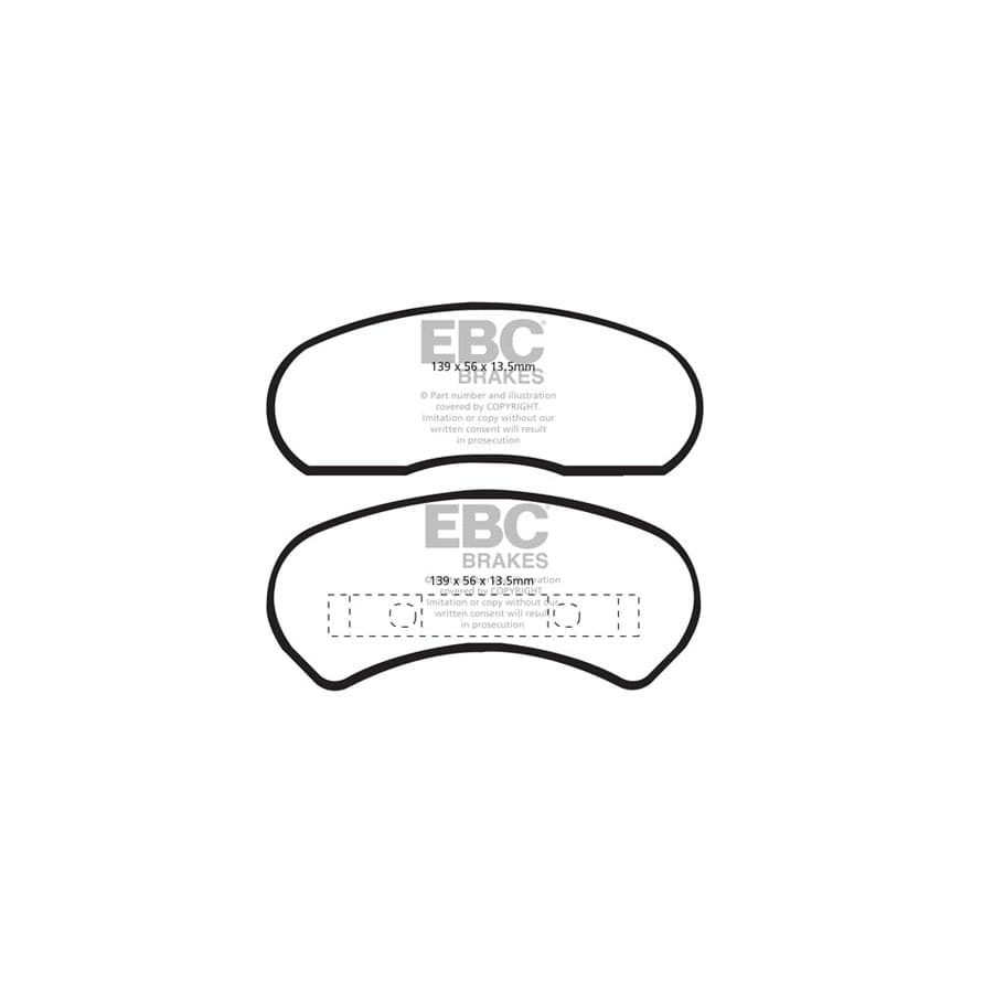 EBC DP21527 Ford Holden Greenstuff Front Brake Pads (Inc. Fairlane, Falcon, Monaro) 2 | ML Performance UK Car Parts