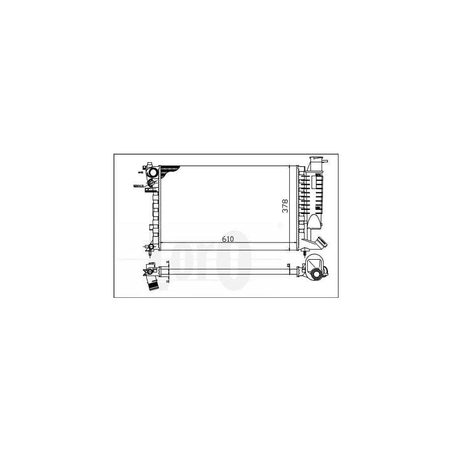 Abakus 0090170017 Engine Radiator for Citroen Xsara
