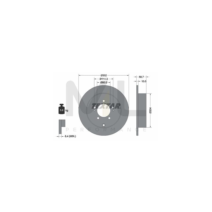 TEXTAR PRO 92167003 Brake Disc Solid, Coated, without wheel hub, without wheel studs  - 1 piece
