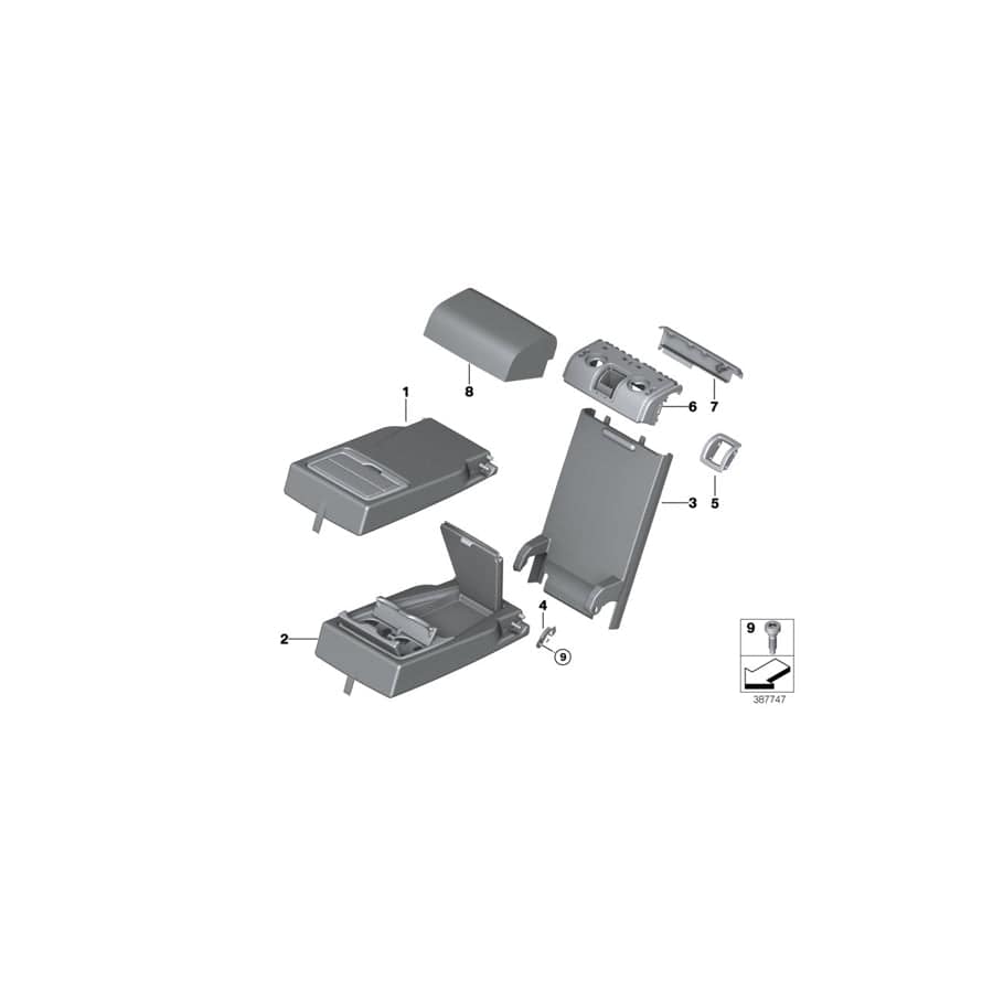 Genuine BMW 52207353145 F15 F16 User-Control Unit, Backrest, Center ELFENBEINWEISS (Inc. X6 30dX, X5 40dX & X5 35dX)