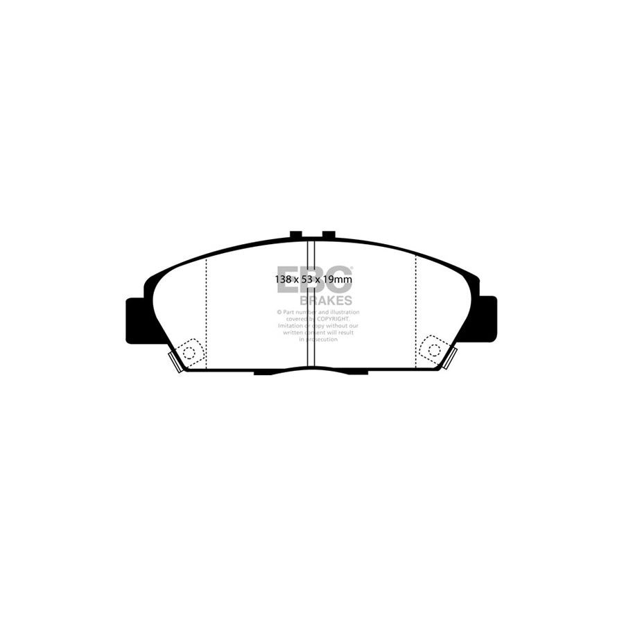 EBC DP2975 Honda Rover Greenstuff Front Brake Pads - Akebono Caliper (Inc. Accord, Prelude, 600) 2 | ML Performance UK Car Parts