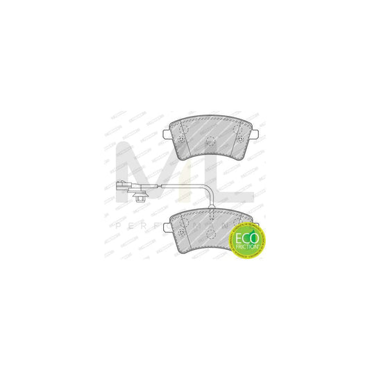 Ferodo Premier Eco Friction FDB4340 Brake Pad Set for Renault Kangoo Incl. Wear Warning Contact, With Accessories