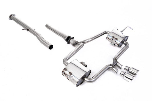 MillTek SSXM479 Mini R53 Cooper S Cat-Back Non-Resonated with Polished 76mm Trims