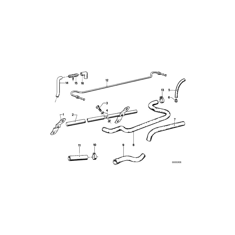 Genuine BMW 11151267075 E21 Vent Hose (Inc. 323i)