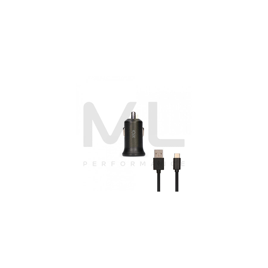 KSIX B1740CR3A In-car charger 12-24V, Number of inlets/outlets: 1 USB, micro USB, Black