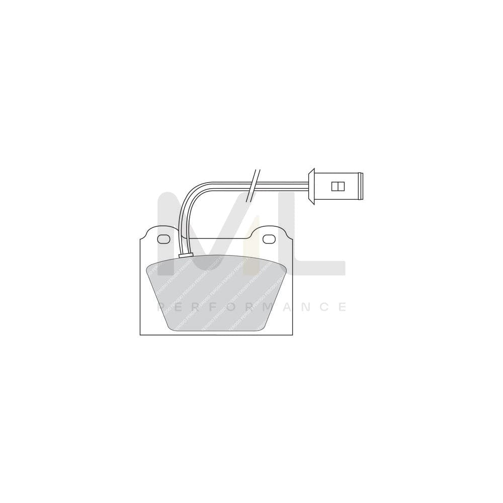 Ferodo Premier FDB214 Brake Pad Set Incl. Wear Warning Contact, With Piston Clip, With Guide Bolts