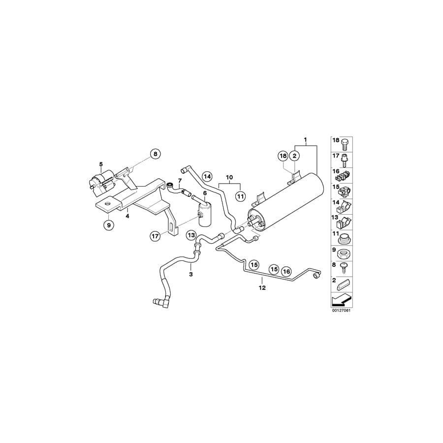 Genuine BMW 16116757507 E46 Holder (Inc. 325Ci & 325i)