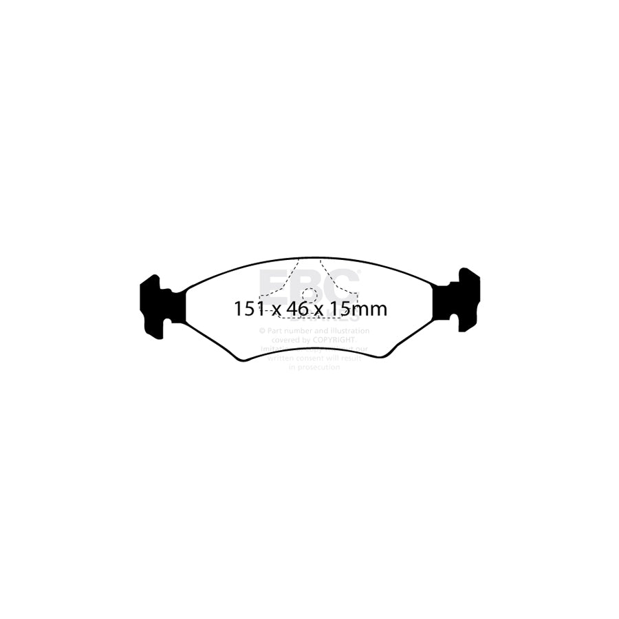 EBC DP415/2 Toyota Ultimax Front Brake Pads (Inc. Conquest, Conquest RSi, Corolla) 2 | ML Performance UK Car Parts