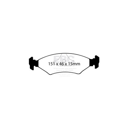 EBC DP415/2 Toyota Ultimax Front Brake Pads (Inc. Conquest, Conquest RSi, Corolla) 2 | ML Performance UK Car Parts
