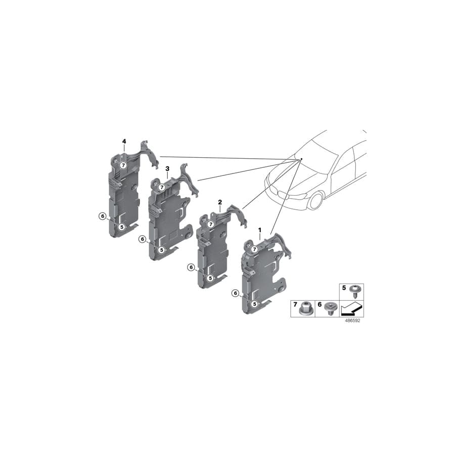 Genuine BMW 61359331163 G15 G16 F90 Bracket Bdc (Inc. 745e, 740Le & 740dX)