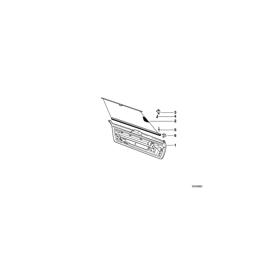 Genuine BMW 51492489620 E34 Lower Tail Lid Trim Panel SILBERGRAU (Inc. 525tds, 525td & M5)