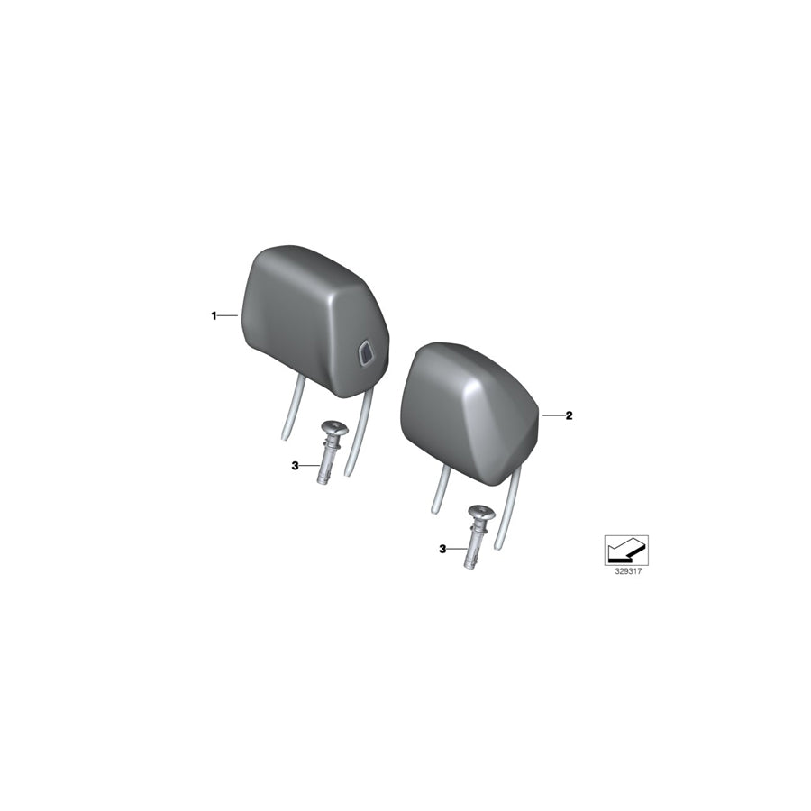 Genuine BMW 52107358216 Guide, Headrest SCHWARZ (Inc. 425d, 440iX & 435iX)
