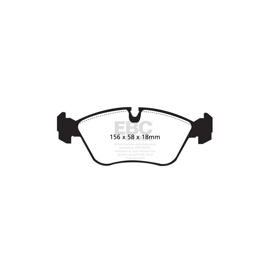 EBC PD12KF274 Volvo Redstuff Front Brake Pad & GD Disc Kit - ATE/Girling/TRW Caliper 2 | ML Performance UK Car Parts