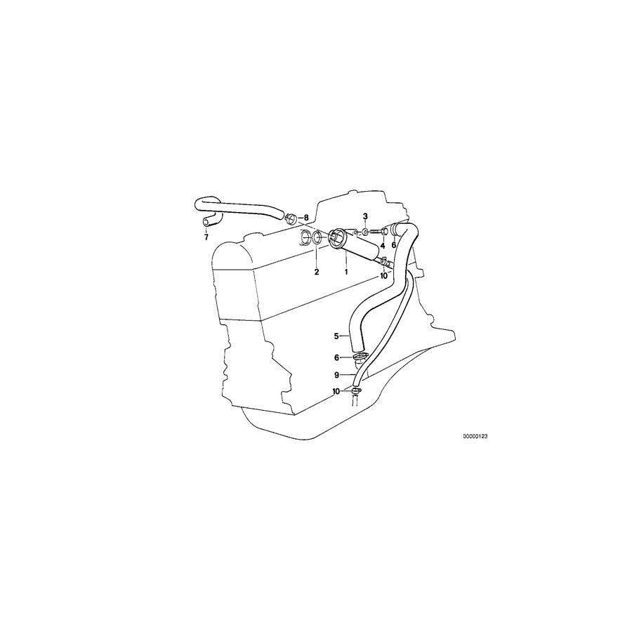 Genuine BMW 11152242181 E34 Air Hose (Inc. 524td)