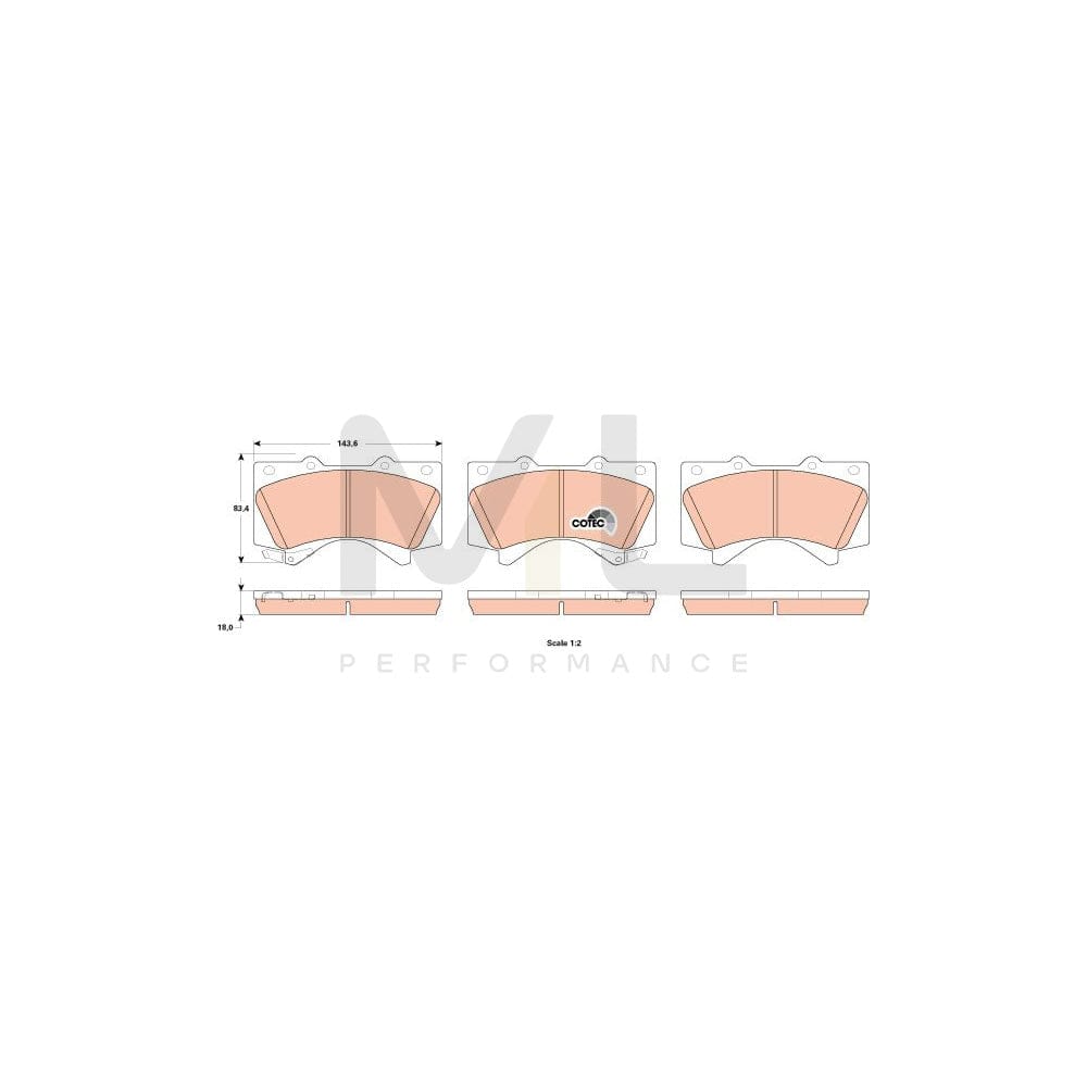 TRW Gdb3524 Brake Pad Set Cotec, With Acoustic Wear Warning