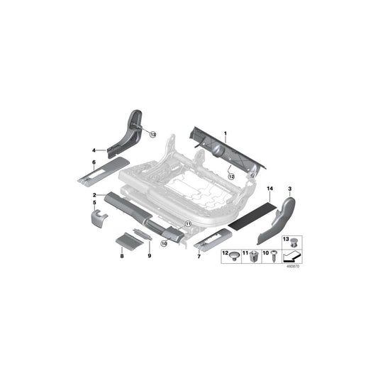 Genuine BMW 52207353112 F15 Trim, Seat Outer Right ELFENBEINWEISS (Inc. X5)