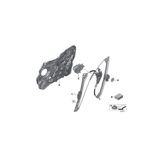 Genuine BMW 61358492085 G32 Drive, Window Lifter, Rear Left (Inc. 630dX, 630i & 620d)