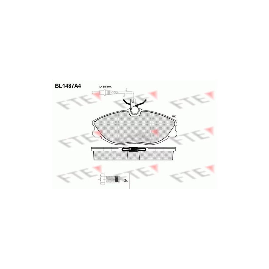 FTE Bl1487A4 Brake Pad Set