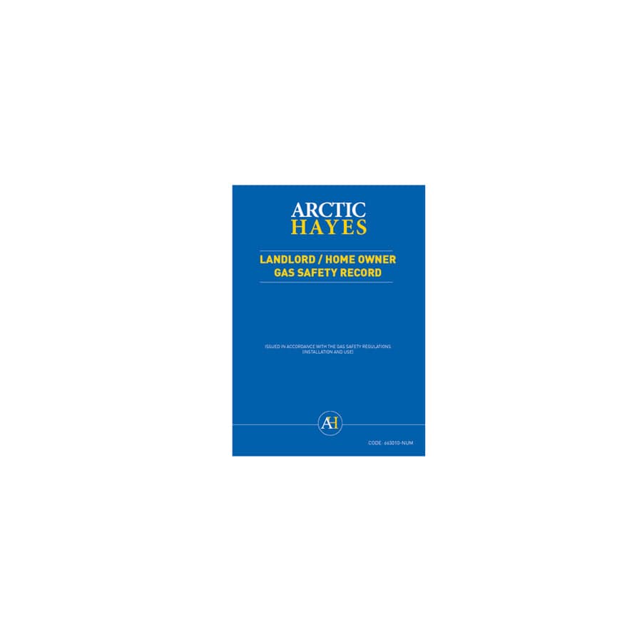Arctic Hayes ARC663010NUM Landlord/Homeowner Gas Safety Record (Pad of 25)