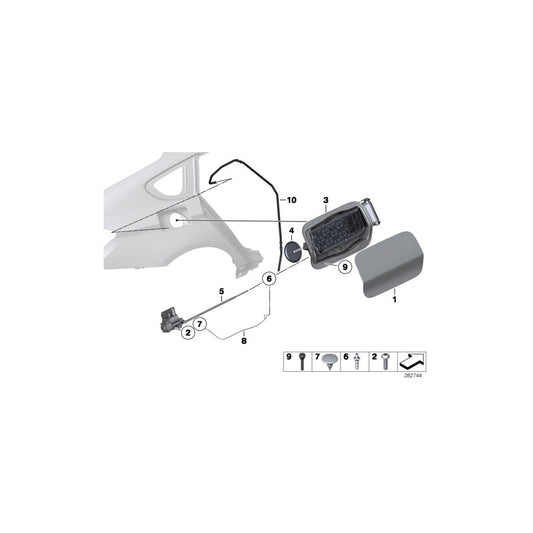 Genuine BMW 41007201689 Fill-In Flap, Primed (Inc. 550i, 530dX & 550iX)