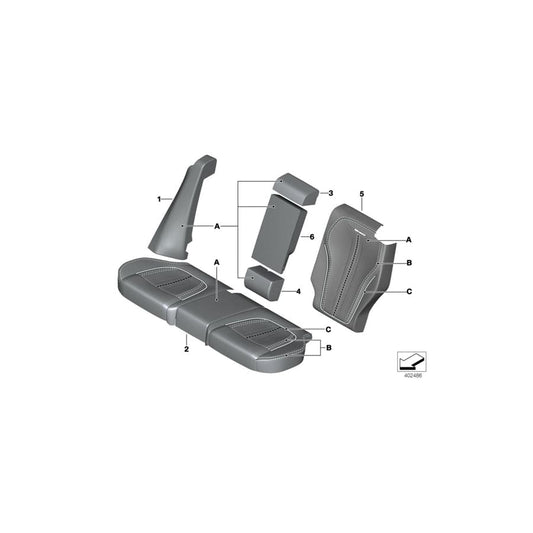 Genuine BMW 52207988453 F15 Cover Backrest, Leather, Rear Left INDIVIDUAL (Inc. X5)