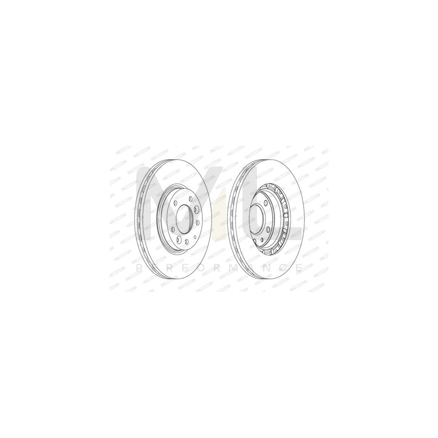 Ferodo Premier DDF1739C Brake Disc for Mazda 6 Vented, Coated, With Bolts/Screws  - Pair