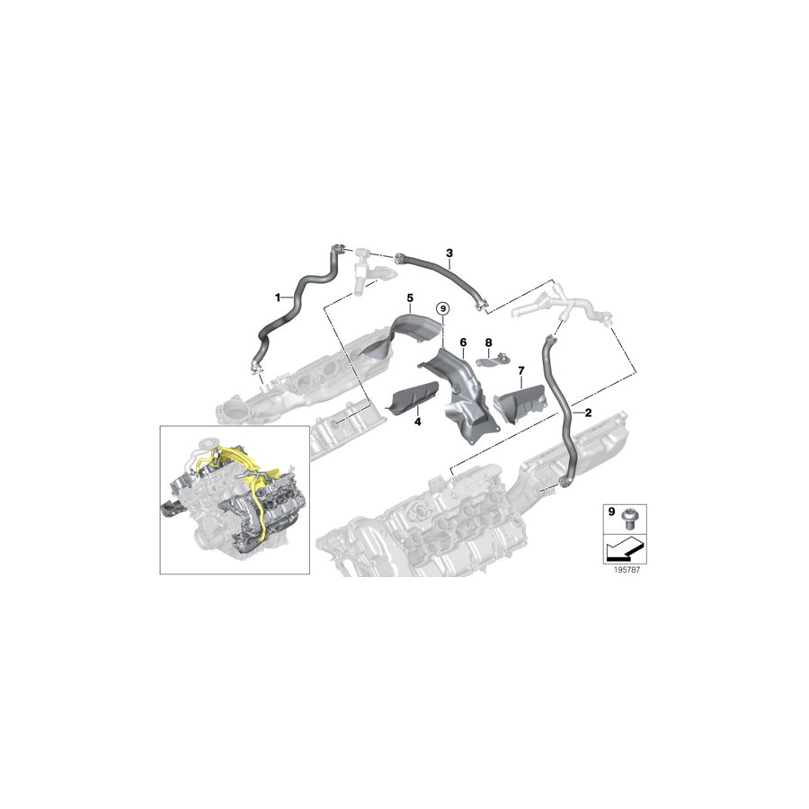 Genuine BMW 11157589996 E70 E71 Heat Protection Left (Inc. X5 M & X6 M)