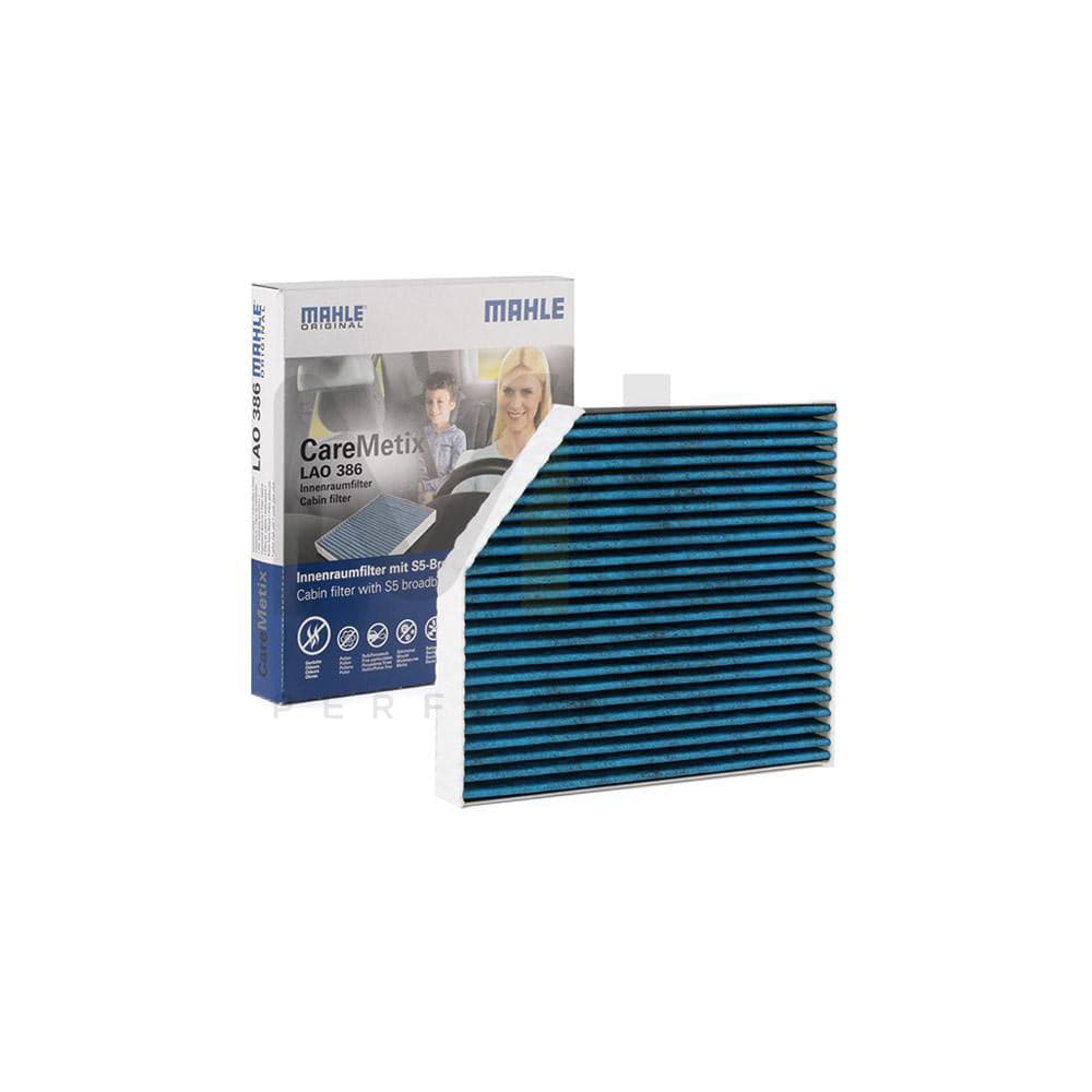 MAHLE ORIGINAL LAO 386 Pollen filter Activated Carbon Filter, with anti-allergic effect, with antibacterial action, CareMetix®