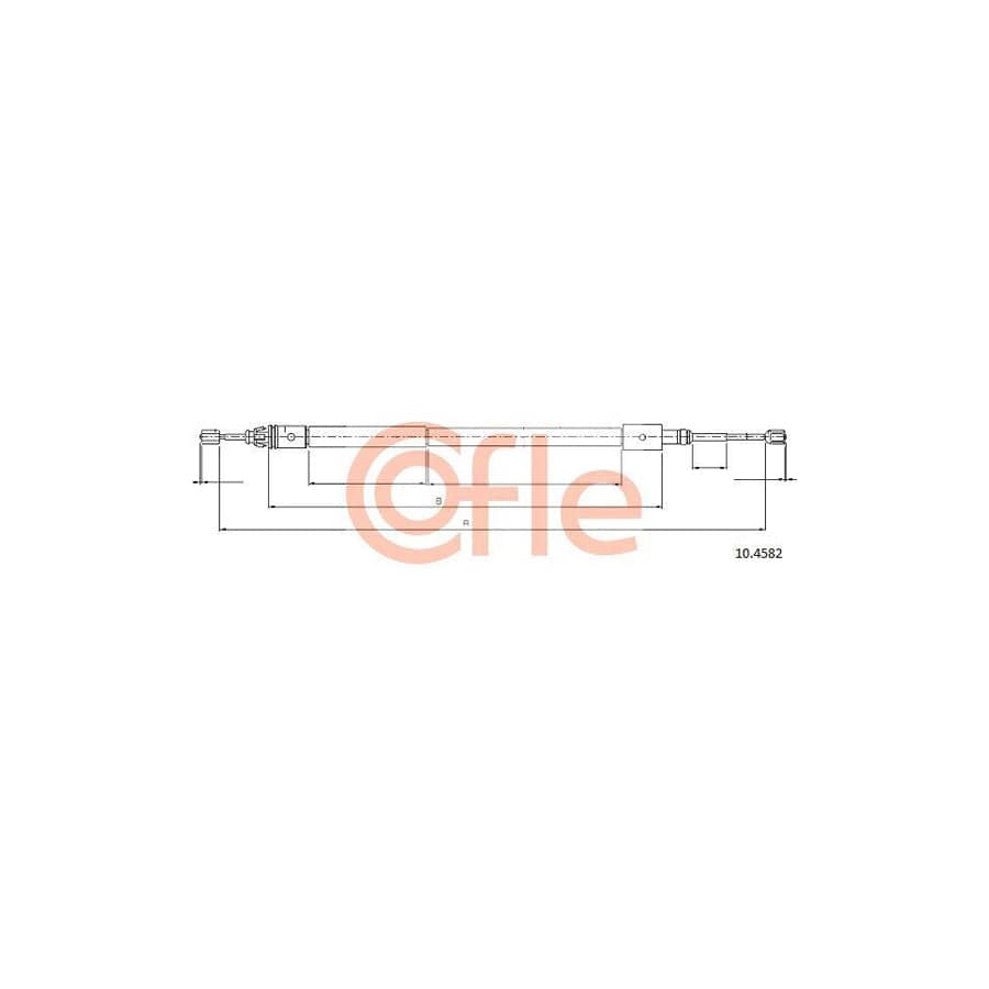 Cofle 10.4582 Hand Brake Cable for Citroen Xsara