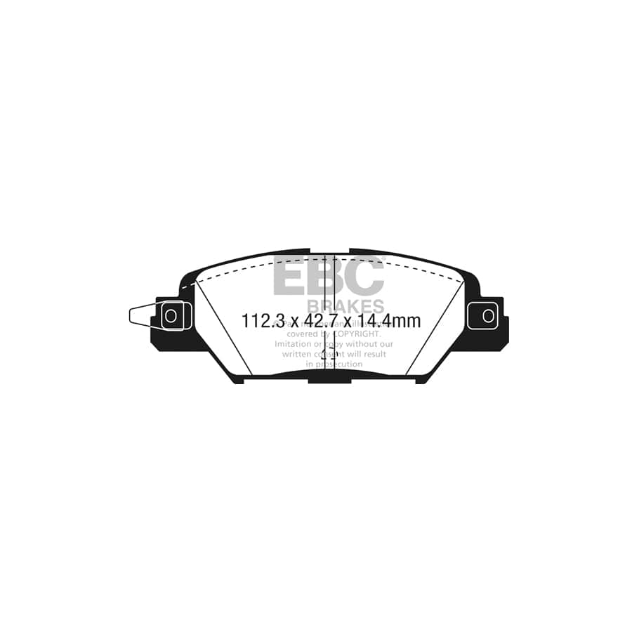 EBC PD03KR1010 Mazda CX-5 Yellowstuff Rear Brake Pad & Plain Disc Kit 2 | ML Performance UK Car Parts