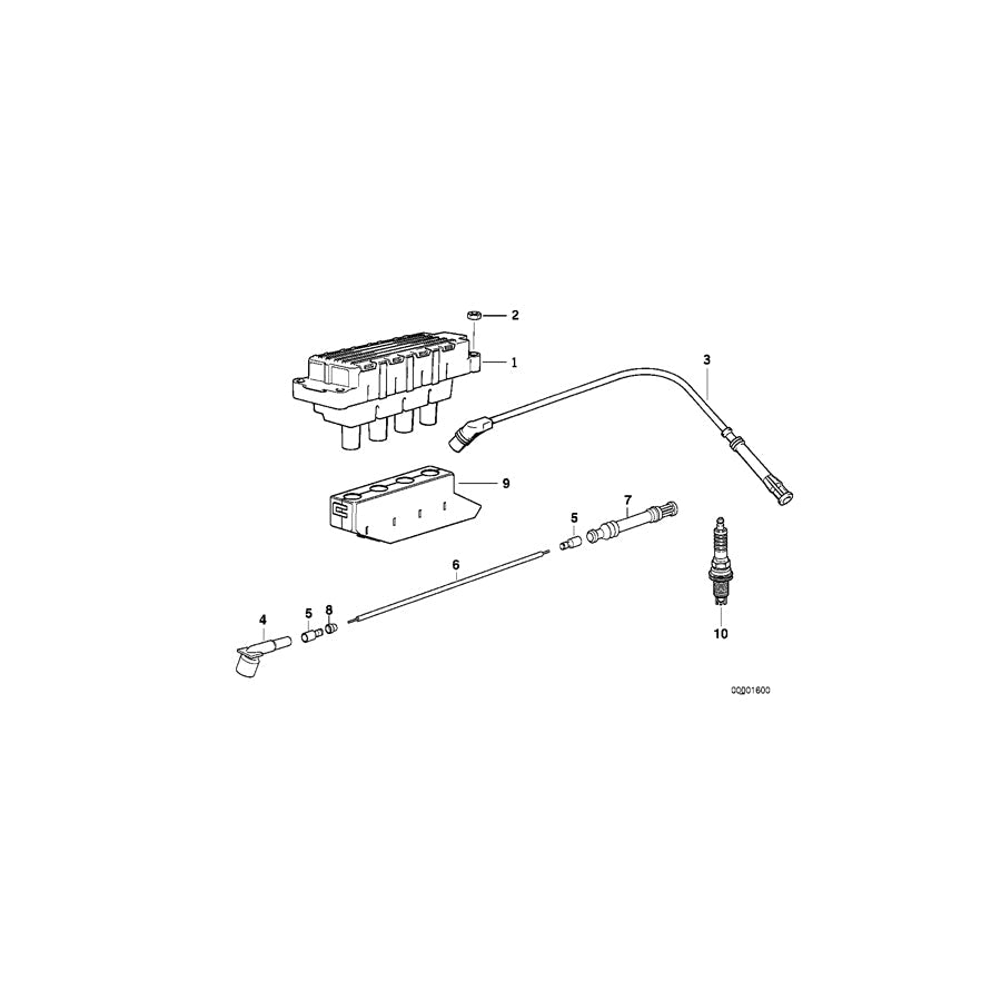 Genuine BMW 12129063428 E31 E39 E32 Spark Plug BOSCH F 7 LDCR (Inc. 316i, 740iL & 318is)