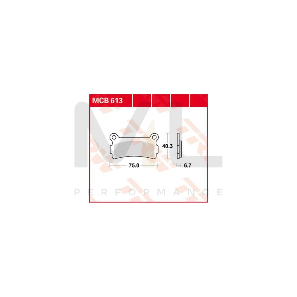 TRW Organic Allround Mcb613 Brake Pad Set