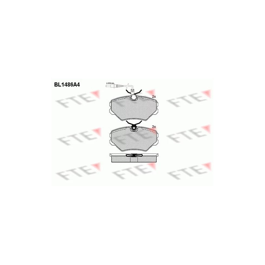 FTE Bl1486A4 Brake Pad Set for Peugeot 405