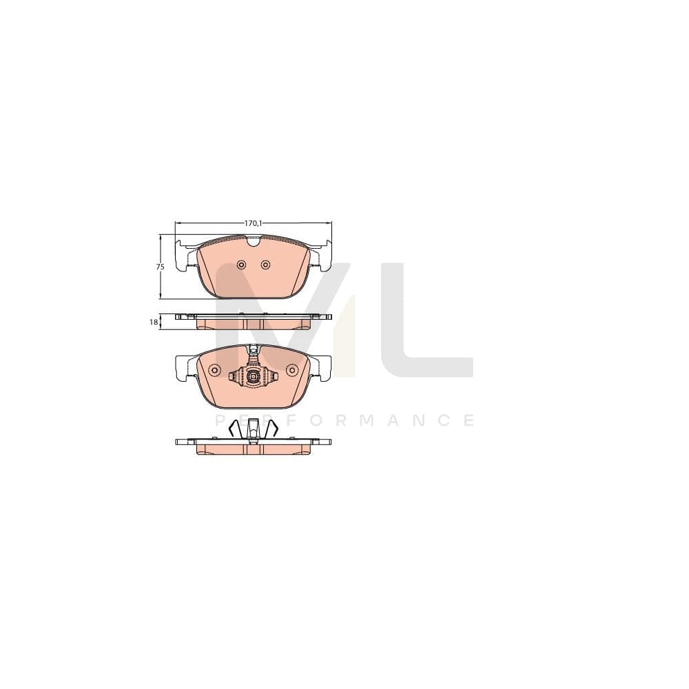 TRW Gdb2153 Brake Pad Set Prepared For Wear Indicator