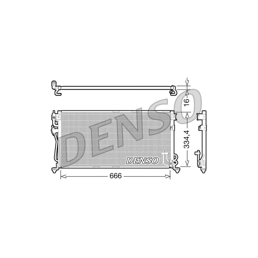 DENSO DCN45002 Air Conditioning Condenser