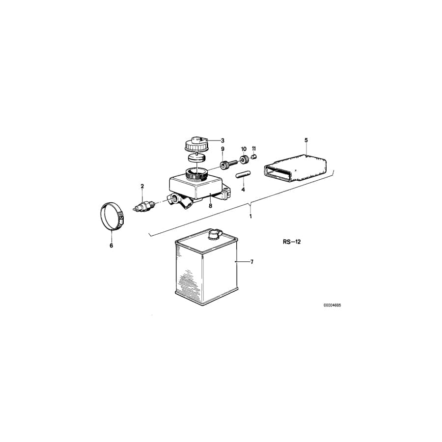 Genuine BMW 34311234925 Repair Kit Brake Master Cylinder D=16mm (Inc. R90S)