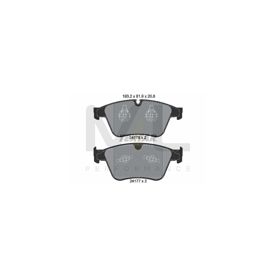 TEXTAR 2417601 Brake pad set prepared for wear indicator