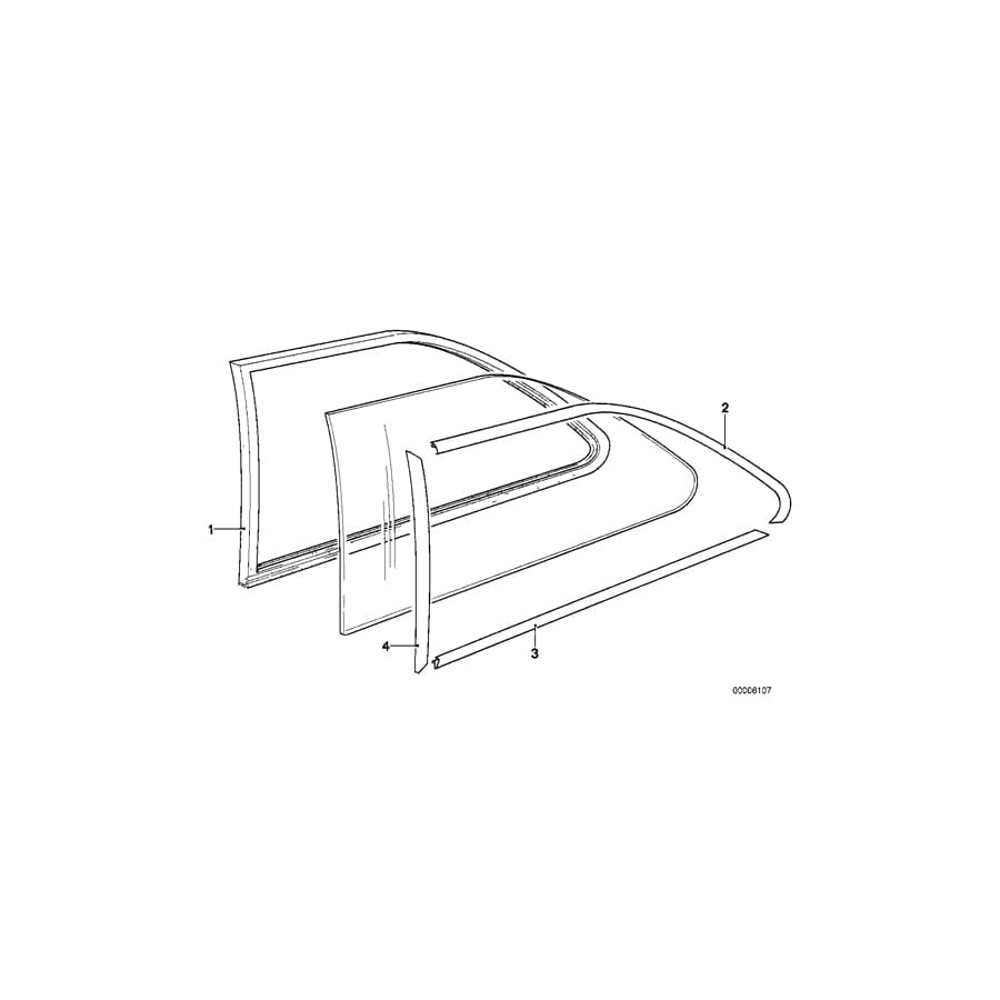 Genuine BMW 51361840911 E21 Moulding Lower Left (Inc. 320, 320i & 323i)