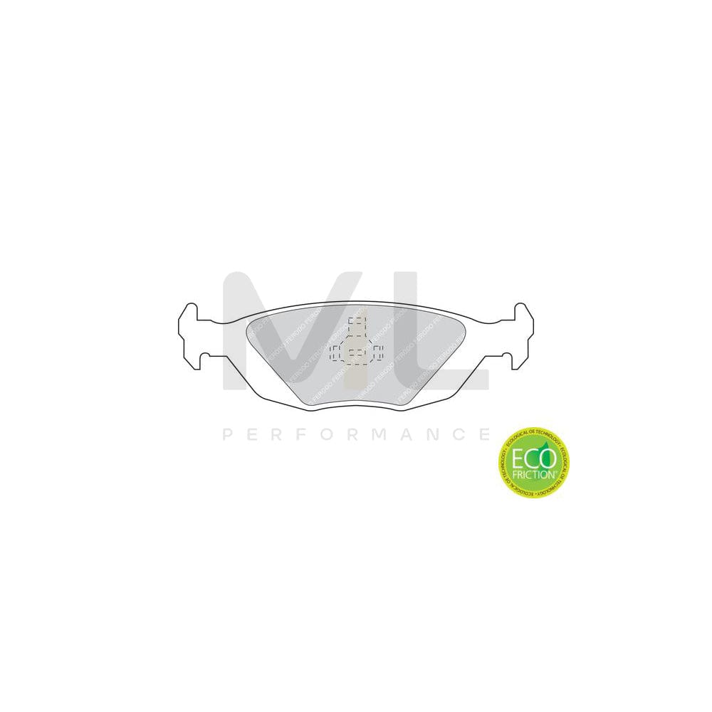 Ferodo Premier Eco Friction FDB506 Brake Pad Set Not Prepared for Wear Indicator, With Piston Clip, Without Accessories