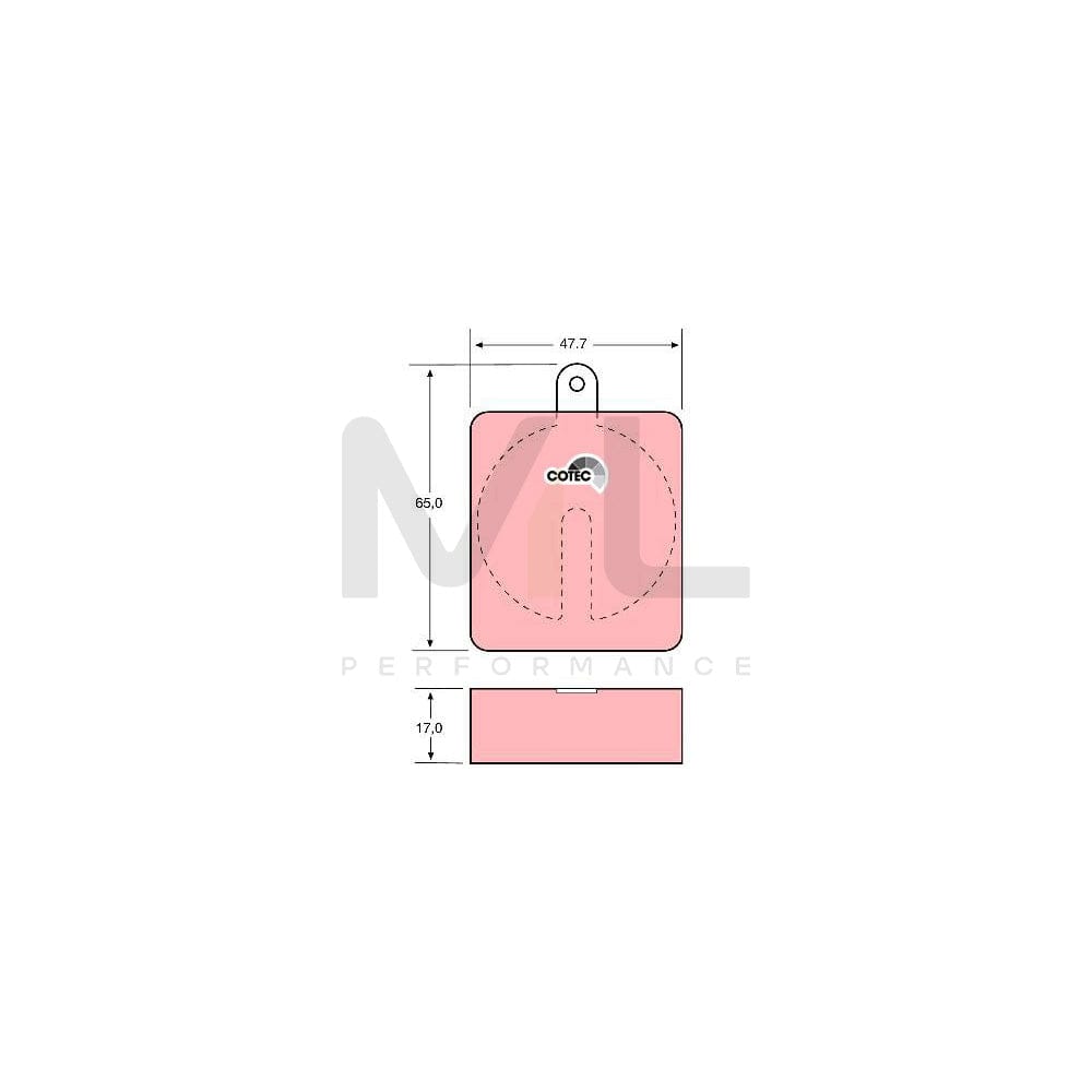 TRW Cotec Gdb704 Brake Pad Set Not Prepared For Wear Indicator