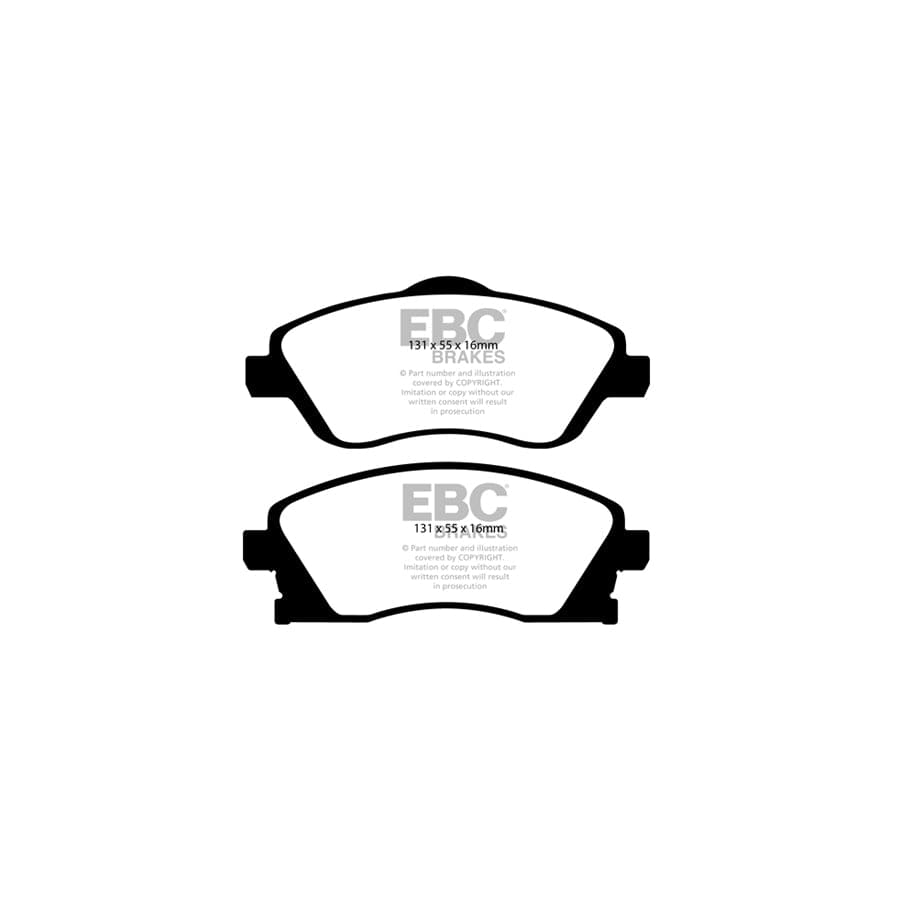 EBC PD03KF1316 Opel Vauxhall Corsa C Yellowstuff Front Brake Pad & Plain Disc Kit 2 | ML Performance UK Car Parts