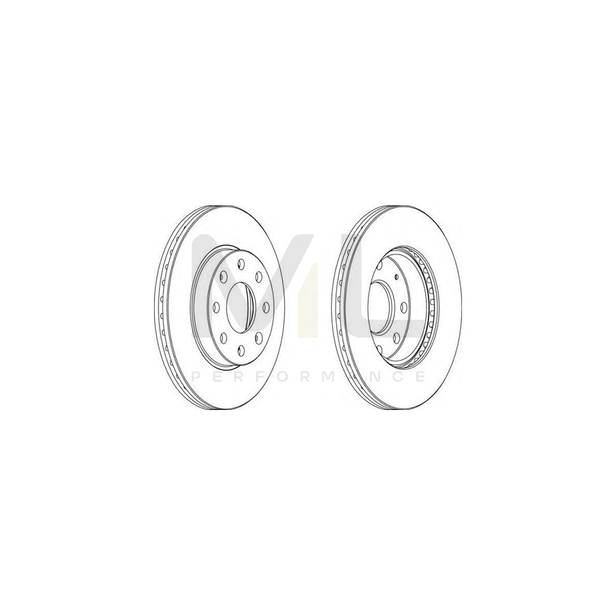 Ferodo DDF1279-1 Brake Disc Vented, With Bolts/Screws  - Pair